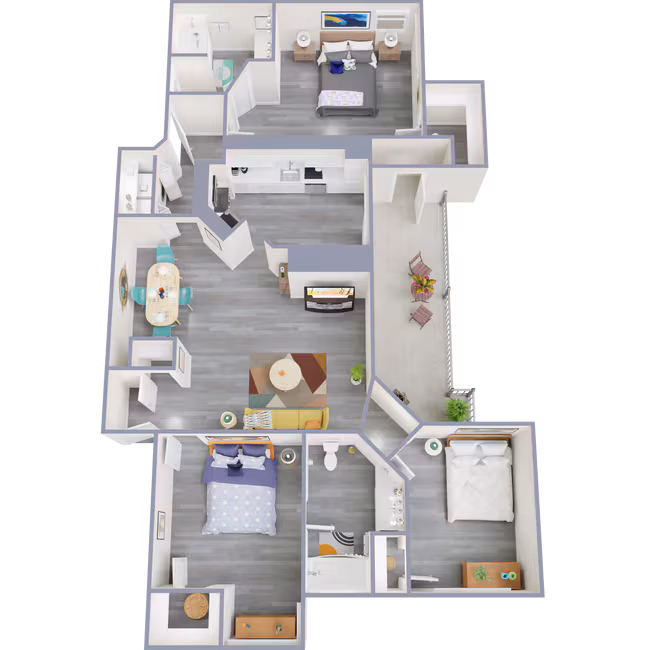 3 Beds • 2 Bath 2338 floor plan